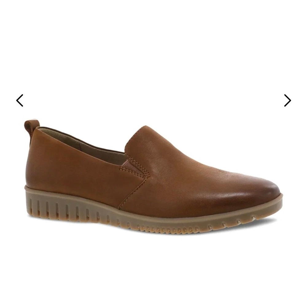 Dansko Mens 42 Brown‎ Leather Slip On Loafers Tan Casual Work Shoes Comfort